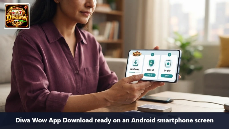 Diwa Wow App Download ready on an Android smartphone screen